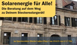 Read more about the article Offene Beratung zu Steckersolargeräten