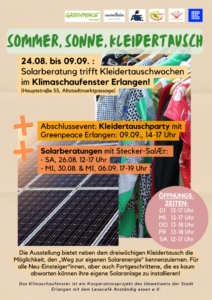 Read more about the article Sommer, Sonne, Solarberatung, Kleidertausch
