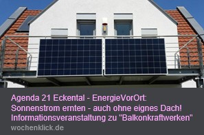 Mehr über den Artikel erfahren Informationsveranstaltung zu Balkonkraftwerken: Sonnenstrom ernten – auch ohne eigenes Dach!