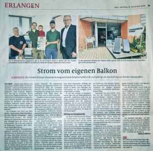 Read more about the article Pressemeldung Erlanger Nachrichten