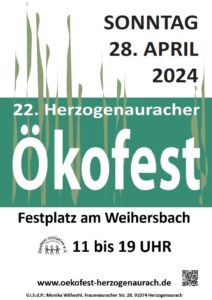 Read more about the article Stand mit Ausstellung und Beratung beim Ökofest Herzogenaurach