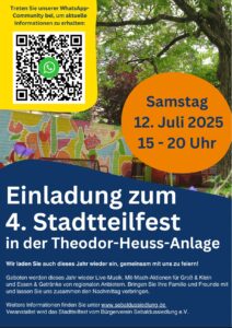 Mehr über den Artikel erfahren Theodor-Heuss-Anlage Stadtteilfest