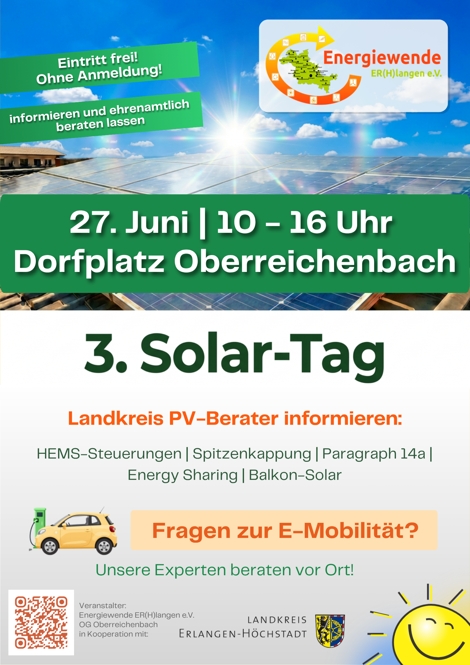 Du betrachtest gerade Solartag Oberreichenbach – 27.6.26 – 10 bis 16 Uhr – am Dorfplatz