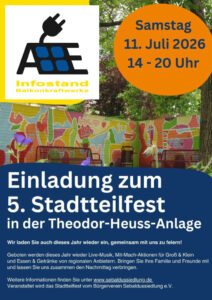 Mehr über den Artikel erfahren Infostand beim Theodor-Heuss-Anlage Stadtteilfest „Sebaldussiedlung“ am 11.7.2026